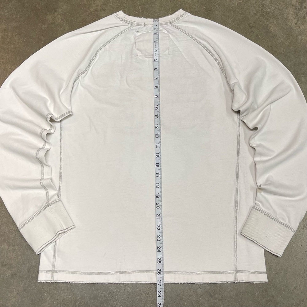White Long-Sleeve Crewneck Shirt with Red 92 Graphic - Picture 8 of 10